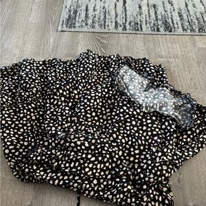 Chic Black and White Polka Dot Blouse